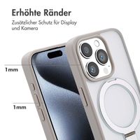 Accezz Ring Stand Backcover mit MagSafe Apple iPhone 15 Pro - Grau