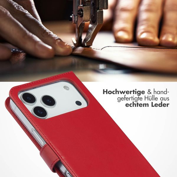Selencia Echtleder Klapphülle Apple iPhone 17 Pro Max - Braun
