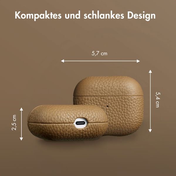 Accezz Echtleder Case  Apple Airpods 3 - Taupe