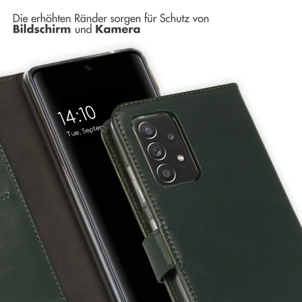Selencia Echtleder Klapphülle Samsung Galaxy A52(s) (5G/4G) - Grün