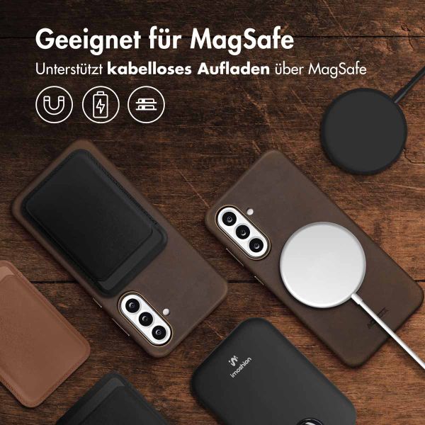 Accezz Vintage Leather Magsafe Backcover Samsung Galaxy A56 - Rustic Brown