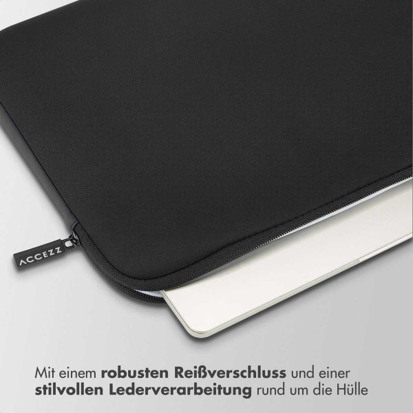 Accezz Laptop Hülle 13-14 Zoll - Laptop Sleeve - Schwarz