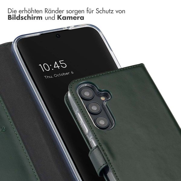 Selencia Echtleder Klapphülle Samsung Galaxy S24 FE - Grün