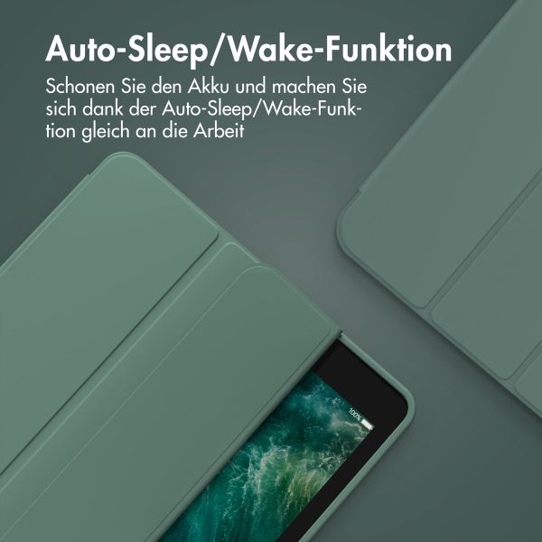Accezz Smarte Klapphülle aus Silikon Apple iPad Air 13 Zoll (2026) M4 / (2025) M3 / (2024) M2 - Dunkelgrün
