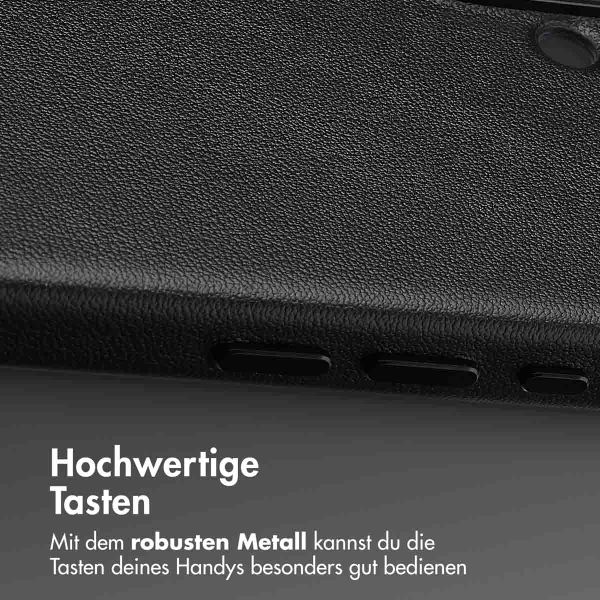 Accezz MagSafe Leather Backcover Apple iPhone 16 - Onyx Black