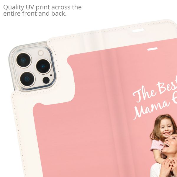 Gestalte deine eigene Compact Gel Klapphülle Apple iPhone 16 Pro Max - Weiß