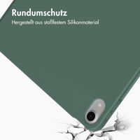 Accezz Smarte Klapphülle aus Silikon Apple iPad Air 11 Zoll (2026) M4 / (2025) M3 / (2024) M2 / Air 5 (2022) / Air 4 (2020) - Dunkelgrün