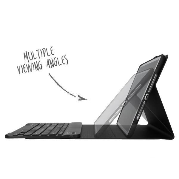 Accezz Bluetooth Keyboard Klapphülle Apple iPad 9 (2021) 10.2 Zoll / iPad 8 (2020) 10.2 Zoll / iPad 7 (2019) 10.2 Zoll - QWERTY / NL - Schwarz