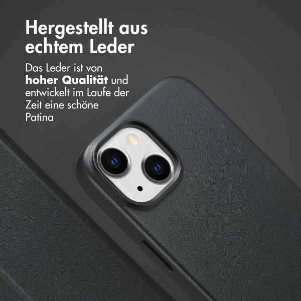 Accezz 2-in-1 Klapphülle aus Leder mit MagSafe Apple iPhone 15 - Onyx Black