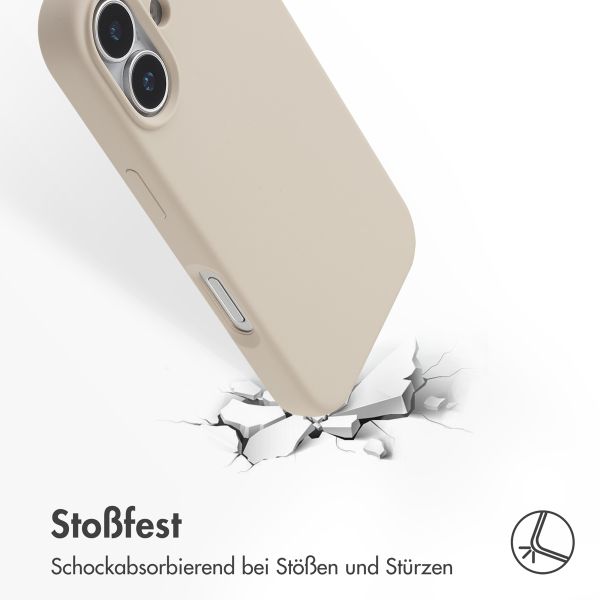 Accezz Liquid Silikoncase mit MagSafe Apple iPhone 17 - Stone