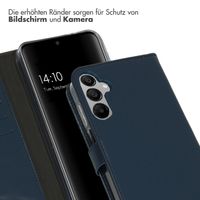 Selencia Echtleder Klapphülle Samsung Galaxy A35 - Dunkelblau