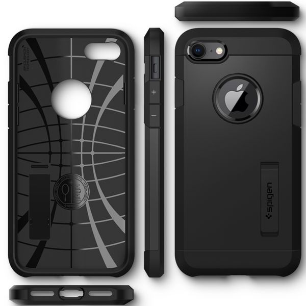 Spigen Tough Armor Backcover Apple iPhone SE (2022 / 2020) - Schwarz