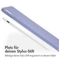Accezz Liquid Silicone Back Cover mit Stifthalter Apple iPad Pro 11 (2025) M5 / (2024) M4 - Lila