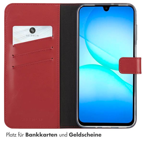 Selencia Echtleder Klapphülle Samsung Galaxy A18 (4G) / A17 (4G/5G) - Rot