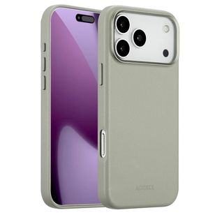 Accezz MagSafe Leather Backcover Apple iPhone 17 Pro Max - Light Grey