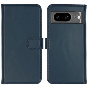 Selencia Echtleder Klapphülle Google Pixel 8 - Blau
