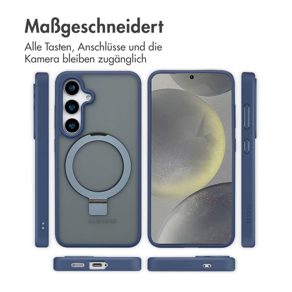 Accezz Ring Stand Backcover mit MagSafe Samsung Galaxy S24 - Blau