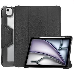 Accezz Rugged Trifold Klapphülle Apple iPad Air 11 Zoll (2026) M4 / (2025) M3 / (2024) M2 / Air 5 (2022) / Air 4 (2020) - Schwarz