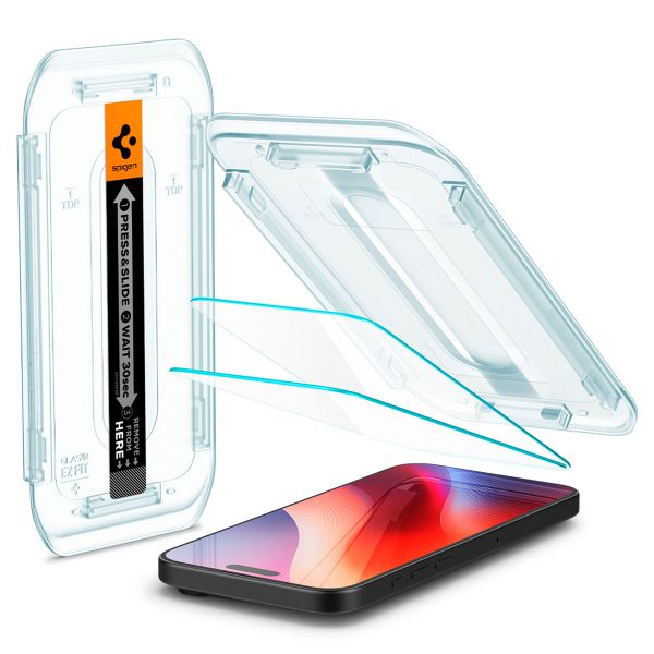 Spigen GLAStR Fit Displayschutzfolie 2er-Pack + Applicator Apple iPhone 16 Pro Max / 17 Pro Max