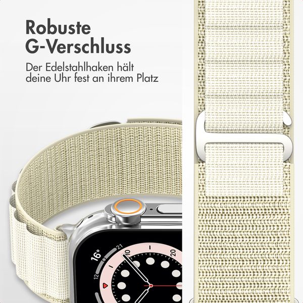 Accezz Nylon Alpine Armband für Apple Watch | 38/40/41/42 mm - Polarstern