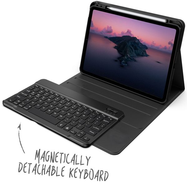 Accezz Bluetooth Keyboard Klapphülle Apple iPad Air 11 Zoll (2026) M4 / (2025) M3 / (2024) M2 / Air 5 (2022) / Air 4 (2020) / Pro 11 (2018/2020/2021/2022) - QWERTY / NL - Schwarz