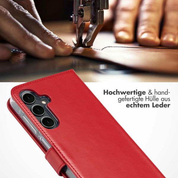Selencia Echtleder Klapphülle Samsung Galaxy A16 - Rot