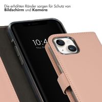 Selencia Echtleder Klapphülle Apple iPhone 15 Plus - Dusty Pink