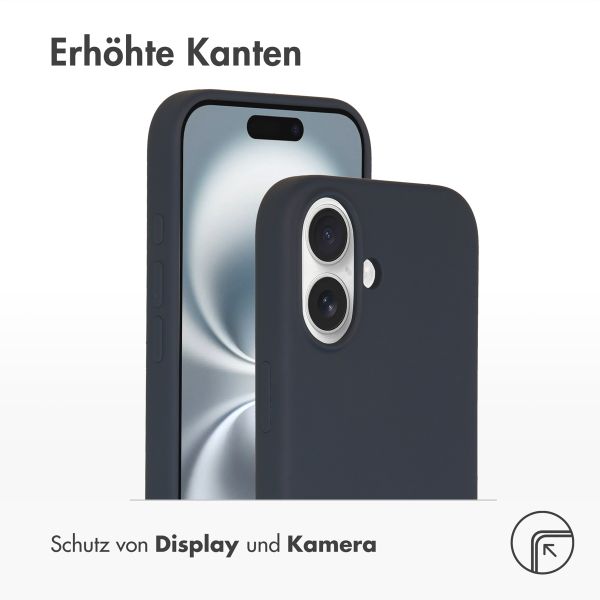 Accezz Liquid Silikoncase mit MagSafe Apple iPhone 16 - Dunkelblau