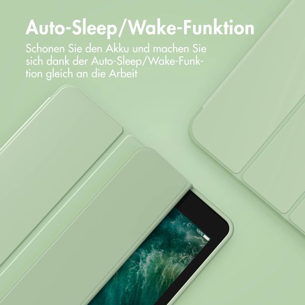 Accezz Smarte Klapphülle aus Silikon Samsung Galaxy Tab A9 Plus - Hellgrün