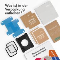Accezz 2x Displayschutzfolie mit Applikator für die Apple Watch Series 1-3 - 38 mm