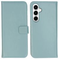 Selencia Echtleder Klapphülle Samsung Galaxy A55 - Air Blue