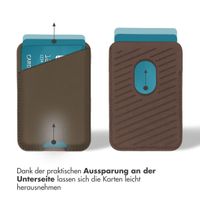 Accezz Lederkartenhalter - Geeignet für MagSafe und Qi2 - Coffee Brown