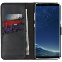 Selencia Echtleder Klapphülle Samsung Galaxy S8 - Schwarz
