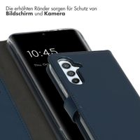 Selencia Echtleder Klapphülle Samsung Galaxy A54 (5G) - Blau