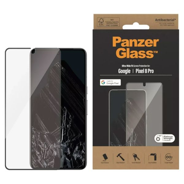 PanzerGlass Ultra-Wide Fit Antibakterieller Displayschutz Google Pixel 8 Pro