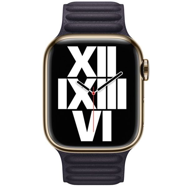 Apple Leather Link Armband für  Apple Watch | 38/40/41/42 mm - Größe S/M - Ink