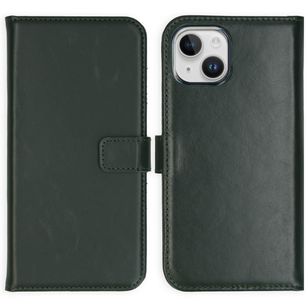 Selencia Echtleder Klapphülle Apple iPhone 15 Plus - Grün