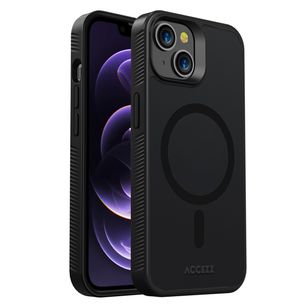 Accezz Rugged Frosted Back Cover mit MagSafe Apple iPhone 14 - Schwarz