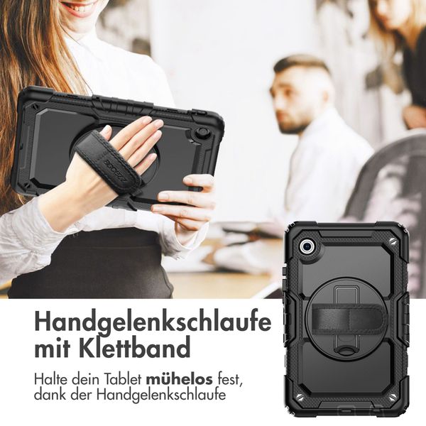 Accezz Robustes Back Cover mit Schultergurt Samsung Galaxy Tab A11 Plus - Schwarz