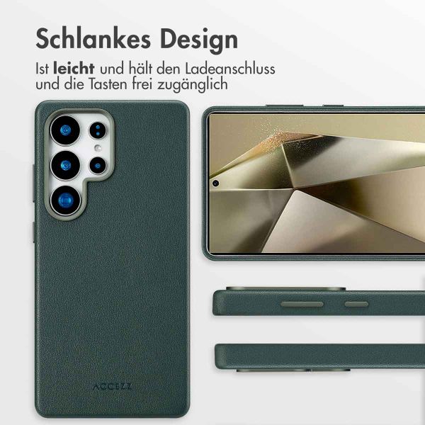 Accezz MagSafe Leather Backcover Samsung Galaxy S25 Ultra - Cedar Green