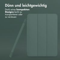 Accezz Smarte Klapphülle aus Silikon Samsung Galaxy Tab A9 Plus - Dunkelgrün