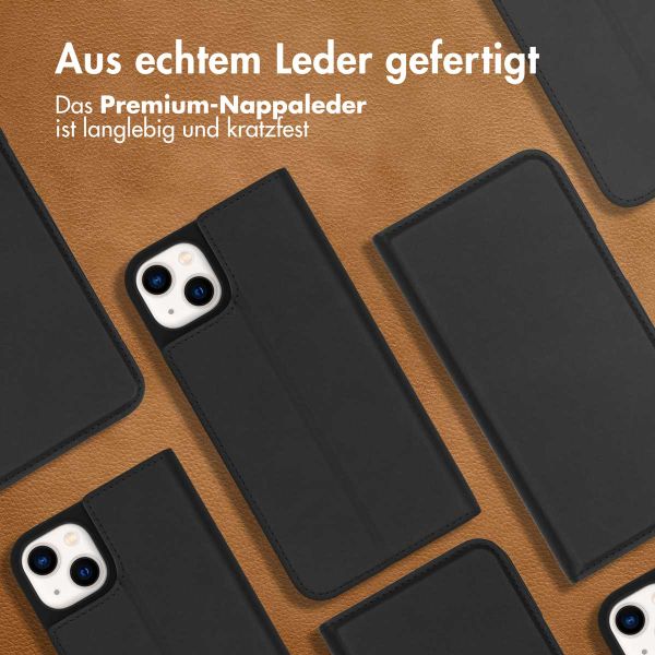 Accezz Premium Leather Slim Klapphülle Apple iPhone 14 Plus - Schwarz