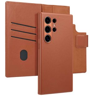 Accezz 2-in-1 Klapphülle aus Leder mit MagSafe Samsung Galaxy S24 Ultra - Sienna Brown