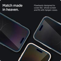 Spigen GLAStR Privacy EZ Fit Displayschutzfolie + Applicator - 2er-Pack Apple iPhone 14 Pro