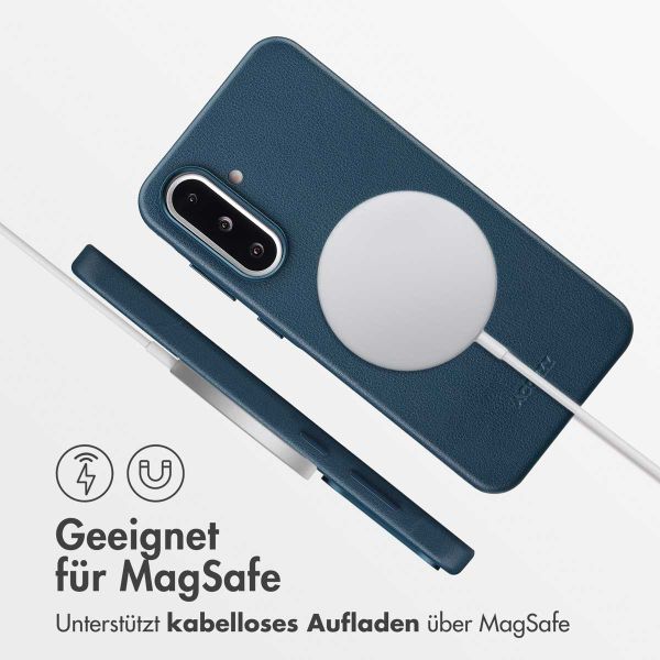 Accezz MagSafe Leather Backcover Samsung Galaxy A36 / A56 - Nightfall Blue