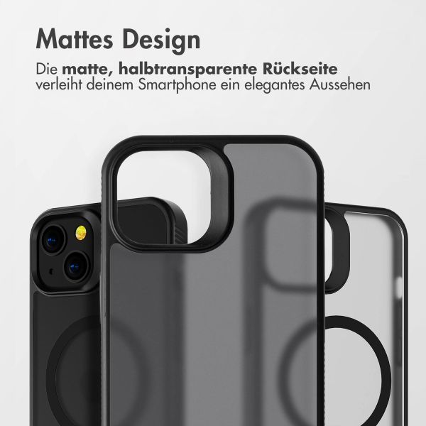 Accezz Rugged Frosted Back Cover mit MagSafe Apple iPhone 14 - Schwarz