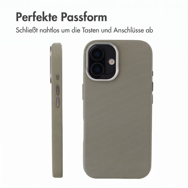 Accezz Mesh Backcover mit MagSafe Apple iPhone 16 - Dunkelgrau