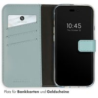 Selencia Echtleder Klapphülle Apple iPhone 14 Pro - Air Blue
