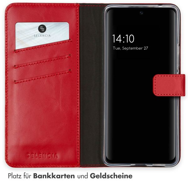 Selencia Echtleder Klapphülle Samsung Galaxy A53 - Rot