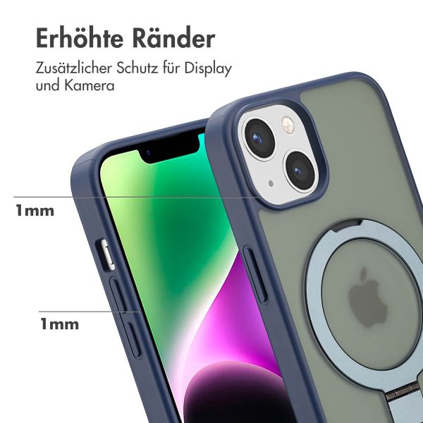 Accezz Ring Stand Backcover mit MagSafe Apple iPhone 14 - Blau